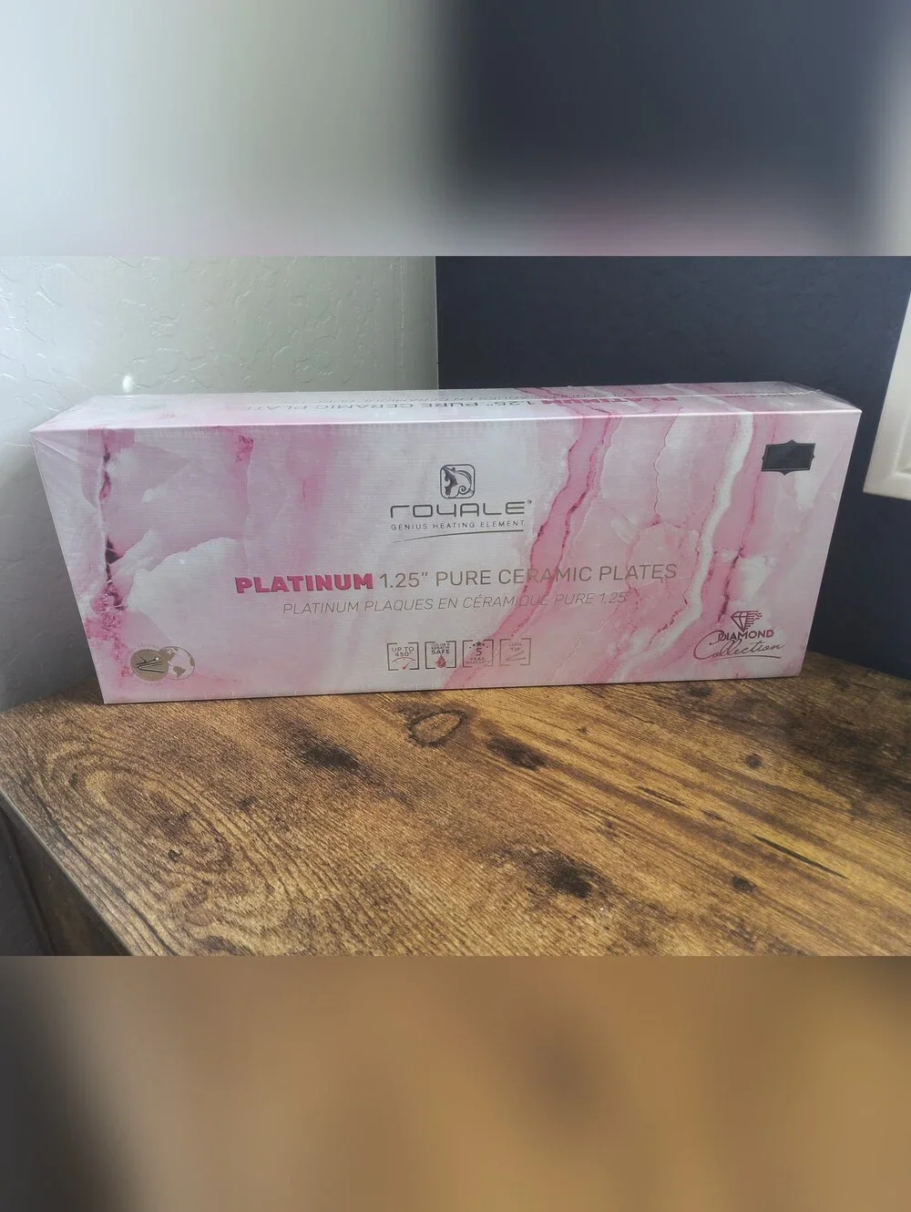 Royale Pink Ceramic Hair Straightener - 1.25